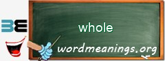 WordMeaning blackboard for whole